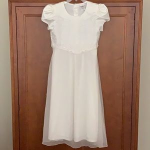 Flower girl dress in off white size 16